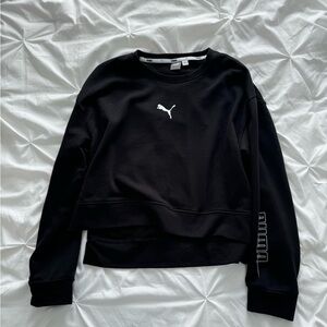 Puma Long Sleeve Black Sweater Crop top